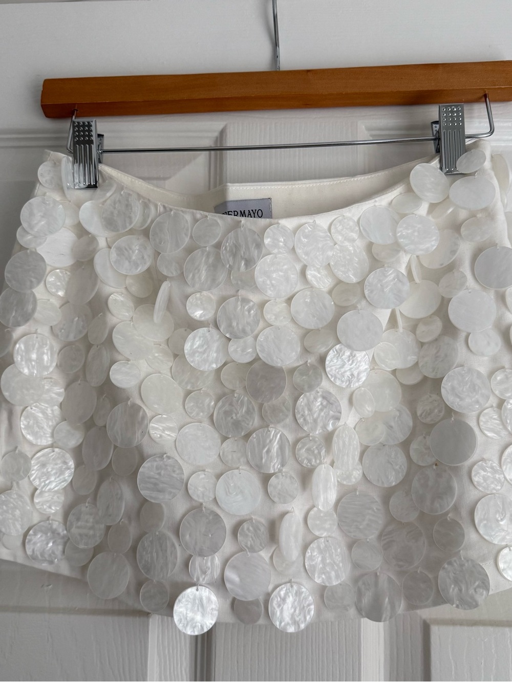 Peppermayo Movie Star Mini Skirt in Pearl